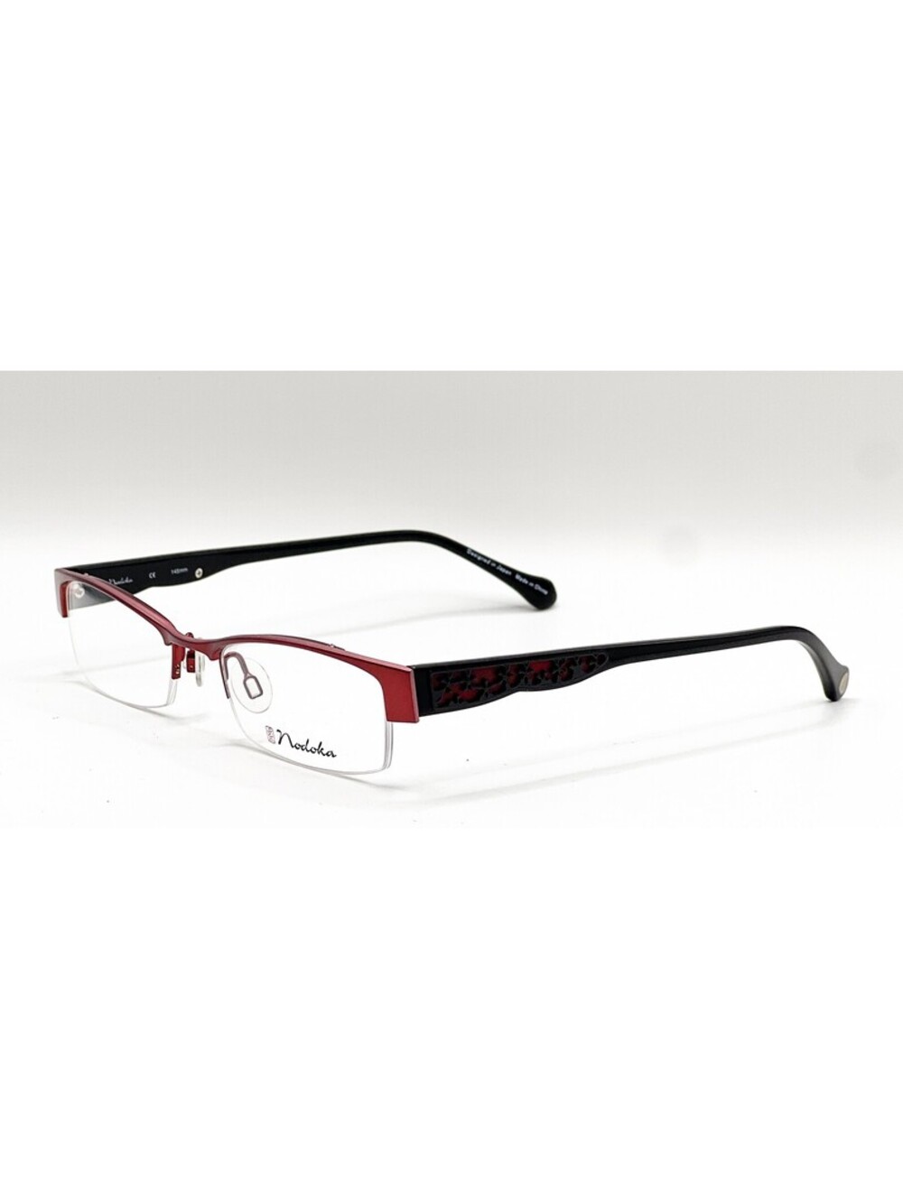 Nodoka ND10165 RE Red Rectangle Authentic Eyeglass Frames 49-19
